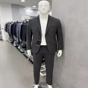 [트루젠]남자 여름홑겹 쿨냉감 허리밴드 스판 차콜 세미 캐주얼 정장 셋업 세트 허리