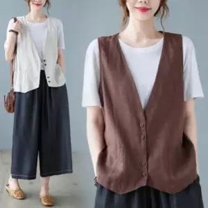 [옷은날개] 버튼 잠바 루즈핏 무지 은창 베스트 가을 조끼 외투