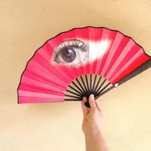 와부채 장기자랑 학예회 응원도구 접이식부채 이정현 와