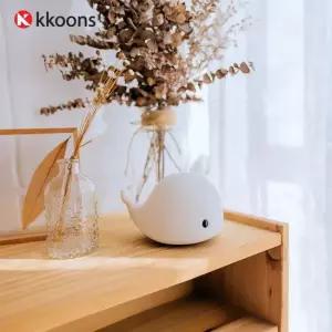 말랑터치 아기고래 무드등 실리콘 수유등 수면등 led무드등 터치무드등 미니무드등 캐릭터무드등