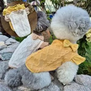 강아지옷 실내복 외출옷 산책옷 귀여운 꽈배기티XS~XL