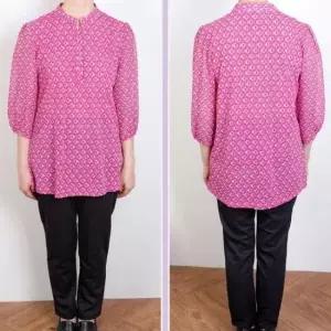 [SBD] 쉬폰 나염 차이나카라 블라우스 봄여름 7부 벌룬소매