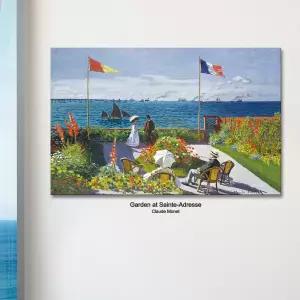 생타드레스의 테라스 모네 캔버스 액자 55x35cm 인테리어 그림 거실 사무실 신혼집 카페 개업선물 이사 집