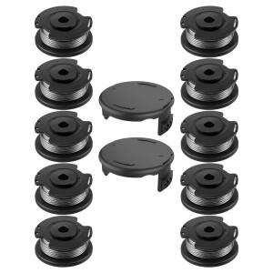 교체용 자동 피드 스풀 라인 스트링 트리머 잔디 예초기 스레드 보쉬 호환 호환 EasyGrassCut(10 + 2 캡) F