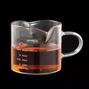 홈카페 내열유리 에스프레소 샷잔 계량 시럽잔75ml