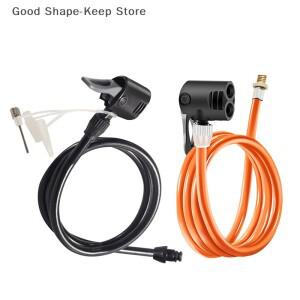 70/80/120CM 타이어 팽창기 액세서리용 호스 및 노즐이 있는 자전거 공기 펌프 연장 튜브