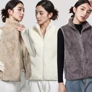 SIS-104 보송베스트집업조끼 털조끼 여성 여자 여성퍼 퍼조끼 업퍼 겨울 데일리
