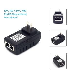 DC 12V 15V 18V 24V 48V 0.5A 1A POE 인젝터 전원 공급 장치 어댑터 볼트 AC 110V-240V 변압기 24W