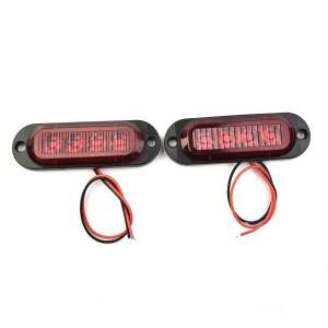 2pcs 4 LED 사이드 마커 조명 통관 트레일러 트럭 RV 라이트 램프 빨간색 방수 12V 24V 표시 등 신호등