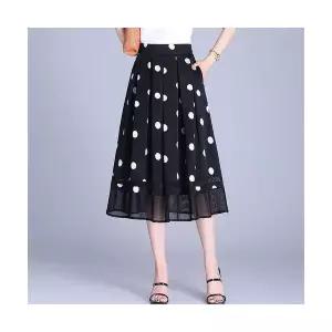 여사친 스커트 블랙 오피스룩 여름 트렌디 A라인 슬림핏 기장 플리츠 아이템 도트 HT2