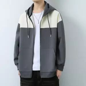 가을 봄 캐주얼 카디건 남자집업가디건 배색 패션 후드 트렌드 ible3