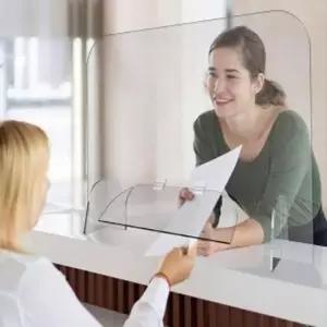 관공서칸막이 세이프 투명 아크릴 창구형가림막 칸막이(40x40cm)