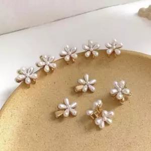 미니악어핀 미니진주꽃집게핀 꽃잎포인트집게핀 앞머리집게핀 1개