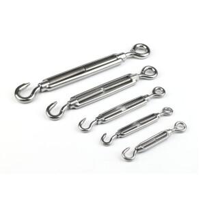 스틸 로프 와이어 걸이나사 용 스테인레스 턴버클 조정 가능 장력 조임 Alambre De Acero Inoxidable