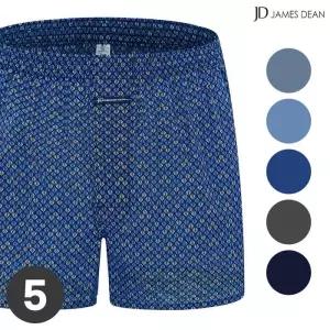 [제임스딘]제임스딘 남자트렁크팬티 면100 순면 쾌적한 사각팬티 5종 세트