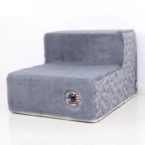 [반려] 1P 2단 계단 커버분리 펫스텝 딥그레이 강아지 누빔