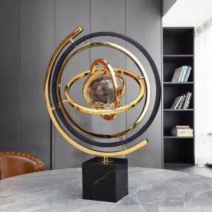 테이블 소품 장식 사무실 현관 심플 지구본 대리석 스튜디오 거실 카페 검