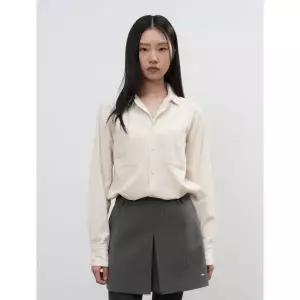 제너럴아이디어 GENERALIDEA UNI 슬림핏 코듀로이 오픈카라 셔츠 IVORY SBE3U03006 135233