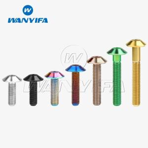 Wanyifa 티타늄 버튼 앨런 육각 M6x 12 15 20 미리메터 볼트 3 색
