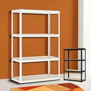 4단 무볼트앵글90 150 베란다창고정리 철제 수납선반장 벽선반 다용도선반 코너장