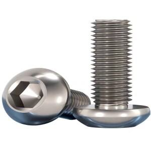 TA2 티타늄 ISO7380 팬 헤드 육각 나사 Gr2 순수 라운드 볼트 M2-M6