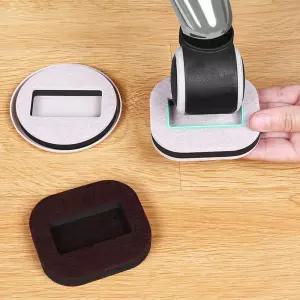 의자바퀴 고정패드 자국 소음 방지 5P발캡 사각 커버 식탁 층간 의자 긁힘 발캡 체어슈즈 다리