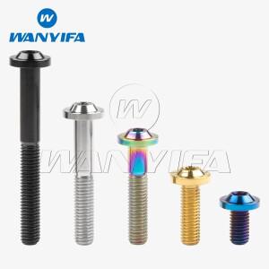 Wanyifa Tianium Ti 볼트 M8x10/15/20/25/30/35/40//50/60/70mm Torx T40 매화 헤드 디스크 나사 바이크 오