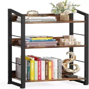 호스피스 책장 작은 가장자리 보호 금속이 있는 3단 나무 산업 침실 홈 오피스용 좁은 수납 정리함