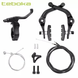 림브레이크 자전거 테보카 BMX 후방 브레이크 세트 알루미늄 합금 우측 레버 케이블 패드 림 U 자전거용