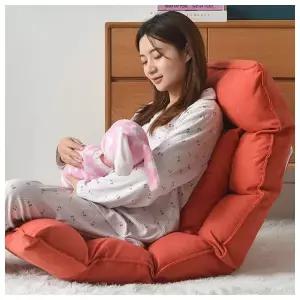 1인용 각도조절 안락 좌식소파+스툴 세트