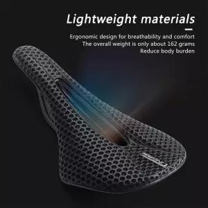 RYET3D안장 LINGMAI 초경량 풀 카본 3D 프린트 새들 도로 MTB 자갈 좌석 남녀공용 자전거 부품 162g