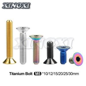 Xingxi 티타늄 Ti M5x10 12 15 20 25 30mm 알렌 키 플랫 카운터싱크 헤드 나사 볼트