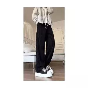 남친 바지 캐주얼 가을 밴딩 데일리 면린넨 쉐니어 스트라이프 일자핏 스트링 다올3