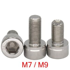 M7 M9 1mm 1.25mm 미세 나사 피치 DIN912 304 스테인레스 스틸 컵 내부 육각형 소켓 알렌 헤드 캡 볼트