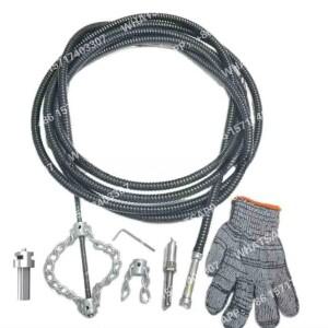 전기식 하수구 청소 도구 1-10미터 솔리드 체인 파이프 클리너 가정 정원 스프링 오일 막힘 유지보수 장비