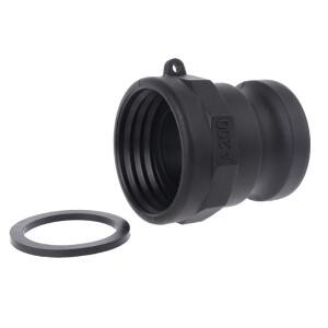 호환 1000L IBC 토트 탱크 어댑터 가든 호스 헤비 듀티 2 거친 스레드 x 2 캠 잠금 드레인