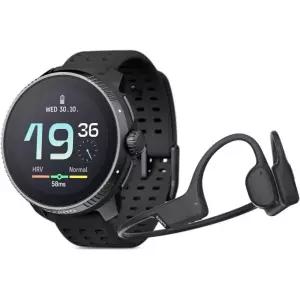SUUNTO 레이스 스테인리스 스틸 GPS 스포츠 시계 블랙 소닉 골전도 헤드폰 203190