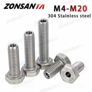 전산볼트 중공 나사 304 스틸 외부 육각 볼트 나노 마스크 기계 관통 구멍