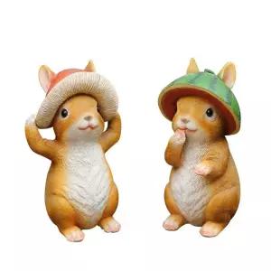 미니 토끼  정원 야외 인테리어 꾸미기 조각 풍경 데스크탑 인형 카페 엔틱 머리