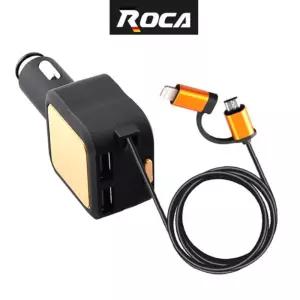 로카627 듀얼 4.8A 릴케이블 USB 고속 차량용충전기 폰충전기 핸드 휴대 스마트 자동차 용충전기 충전기