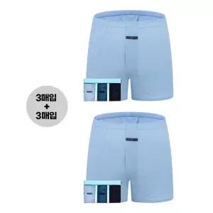 [제임스딘]남자트렁크 남트렁크 남사각팬티 시원한 기능성 여름용 팬티 6매입 세트 선