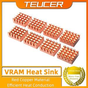 TEUCER 4/812-PCS VRAM 구리 방열판 13x12x5mm 냉각 GPU 칩용 열 전도성 시트 VGA