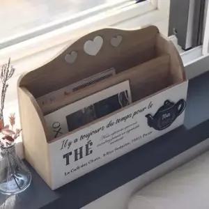 [JED] 박스 커리 정리 수납 티백 나무 보관통 정리함 탕비실