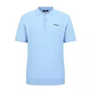 [핑]골프 남성 메쉬 짜임 카라 반팔 니트 111E2SR301-BL_BP