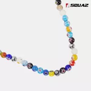 [스콰즈]스콰즈 비즈 비치볼 목걸이 구슬 색상 혼합 패션 목걸이 SIDA215