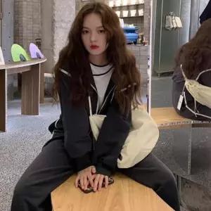 여성 절개 후드집업 바지 셋업 트레이닝세트 시보리