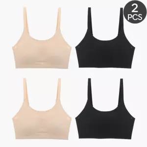 [제임스딘]제임스딘 심리스 브라 브래지어 탑 끈 무봉제 무지 노와이어 메쉬 노후크