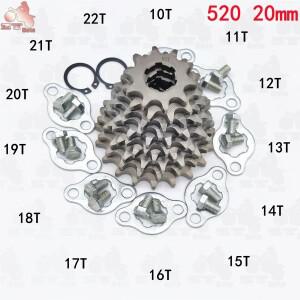 520 10t 15T 16T 17T 18T 19T 20T 치아 20mm ID 전면 엔진 스프로킷 Honda 호환 Lifan ZongShen ATV 바이크