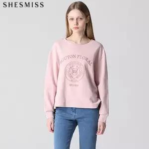 [쉬즈미스][쉬즈미스(SHESMISS)] 스프링 고급자수 레터링 티셔츠 (택가격 178000원)