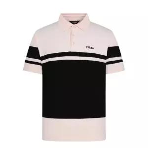 [핑]골프 남성 배색 카라 반팔 니트 111E2SR402-PK_BP